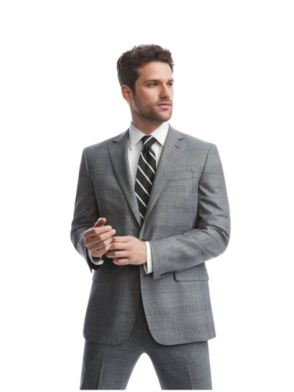 Brooks Brothers Explorer Gray Plaid Wool Sports Coat Blazer